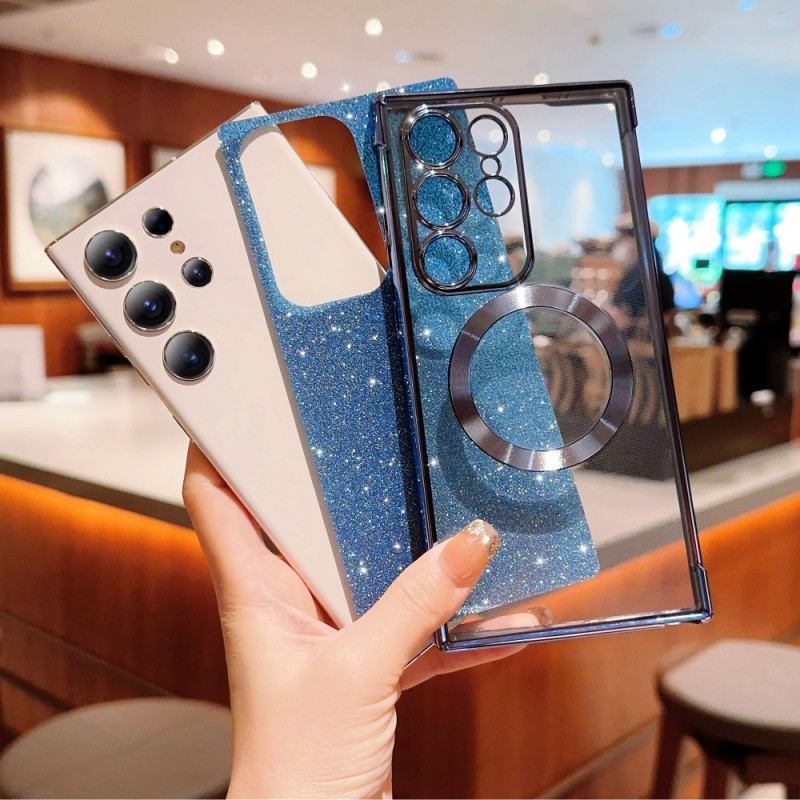Coque Samsung Galaxy S25 Ultra 5G Compatible MagSafe Paillettes