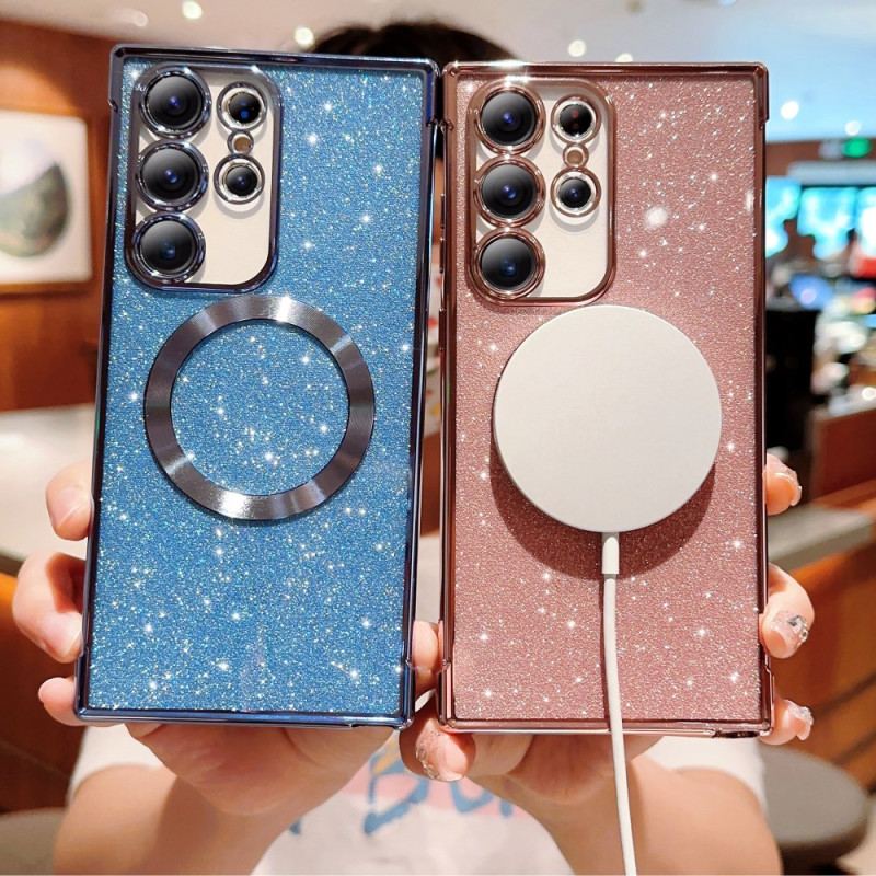 Coque Samsung Galaxy S25 Ultra 5G Compatible MagSafe Paillettes