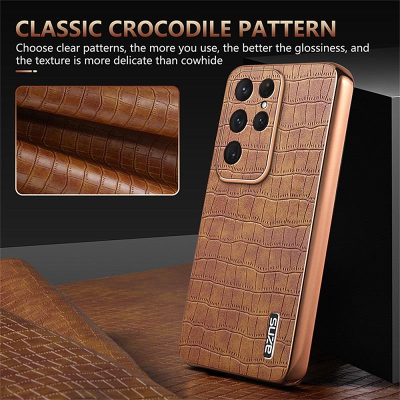 Coque Samsung Galaxy S25 Ultra 5G Effet Crocodile AZNS