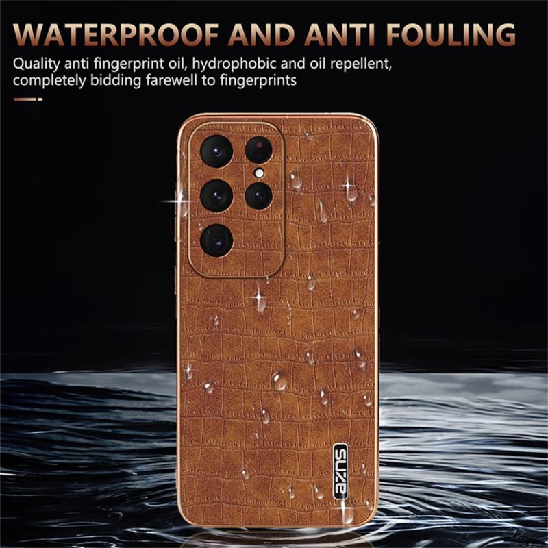 Coque Samsung Galaxy S25 Ultra 5G Effet Crocodile AZNS