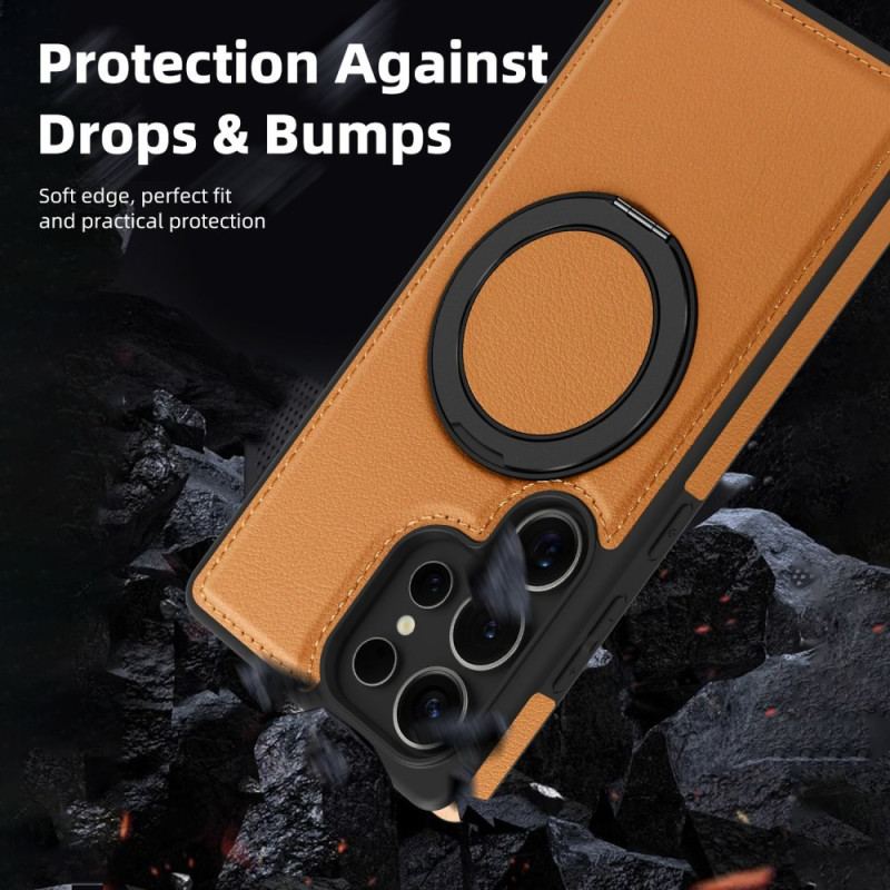 Coque Samsung Galaxy S25 Ultra 5G Magnétique avec Support Rotatif