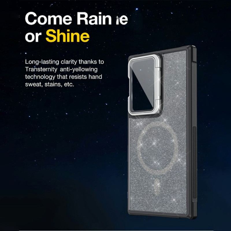 Coque Samsung Galaxy S25 Ultra 5G Paillettes Support Intégré