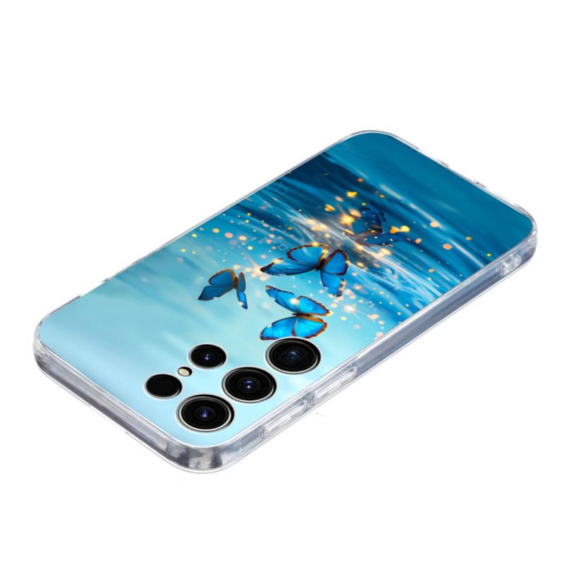 Coque Samsung Galaxy S25 Ultra 5G Papillons Bleus