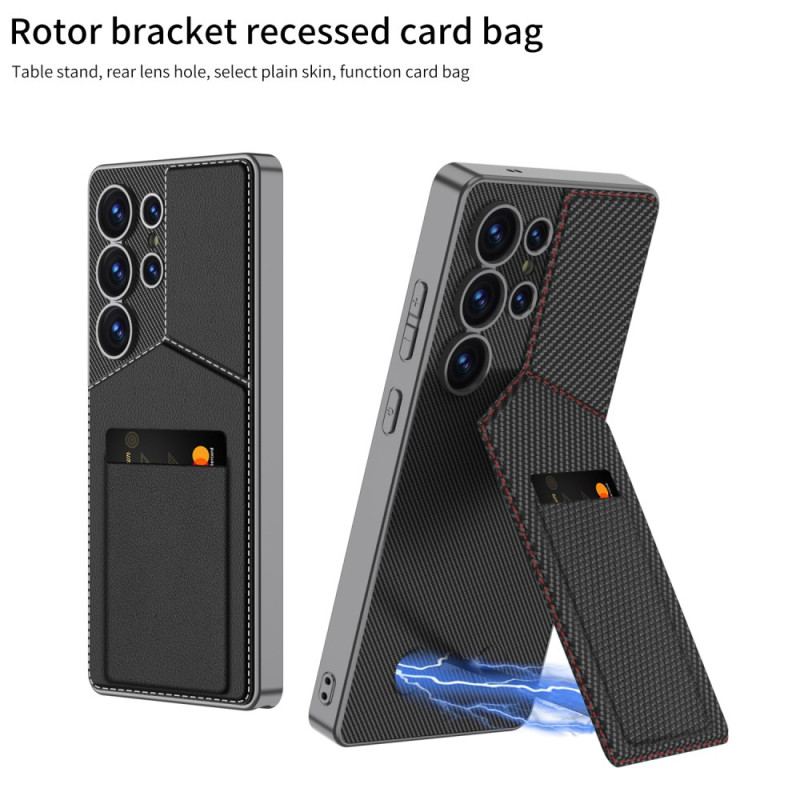 Coque Samsung Galaxy S25 Ultra 5G Porte-Cartes et Béquille GKK