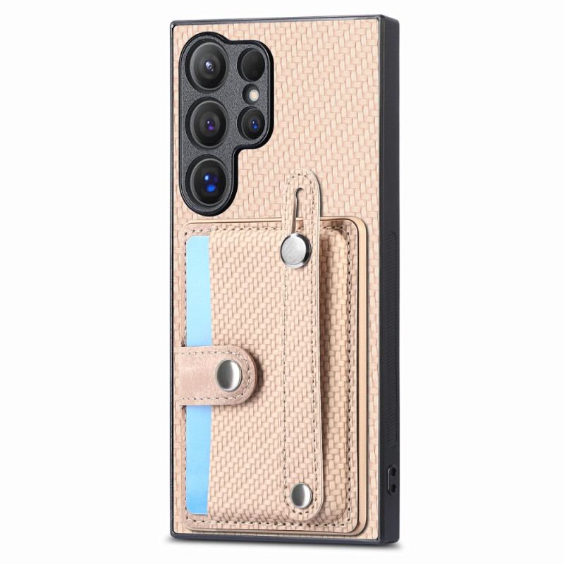 Coque Samsung Galaxy S25 Ultra 5G Porte-Cartes et Sangle-Support