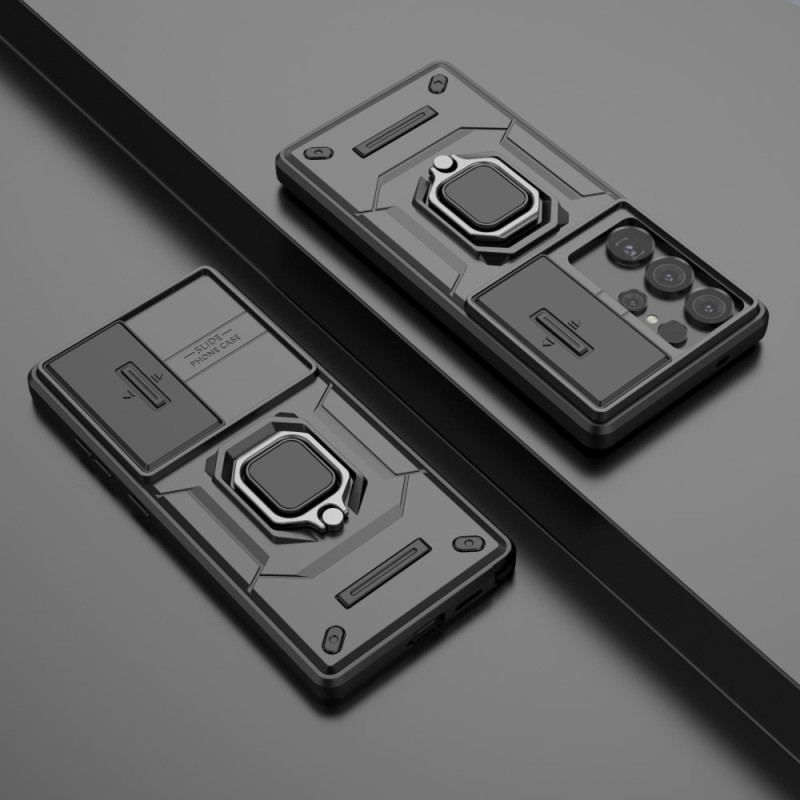 Coque Samsung Galaxy S25 Ultra 5G Ring Résistante avec Protecteur Objectif