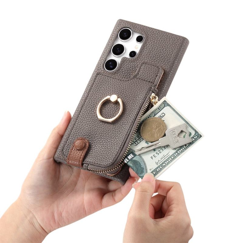 Coque Samsung Galaxy S25 Ultra 5G Simili Cuir Portefeuille