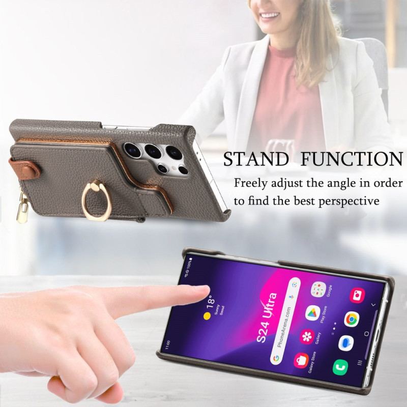 Coque Samsung Galaxy S25 Ultra 5G Simili Cuir Portefeuille