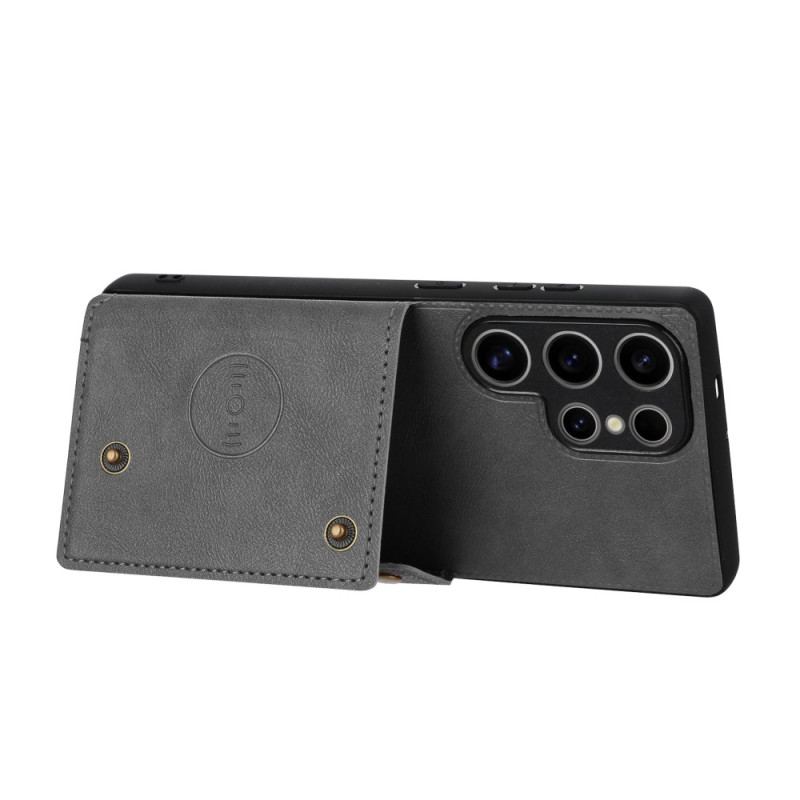 Coque Samsung Galaxy S25 Ultra 5G Style Rétro Porte-Cartes