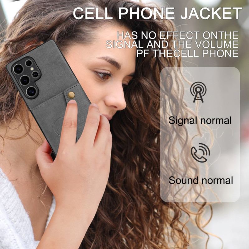 Coque Samsung Galaxy S25 Ultra 5G Style Rétro Porte-Cartes