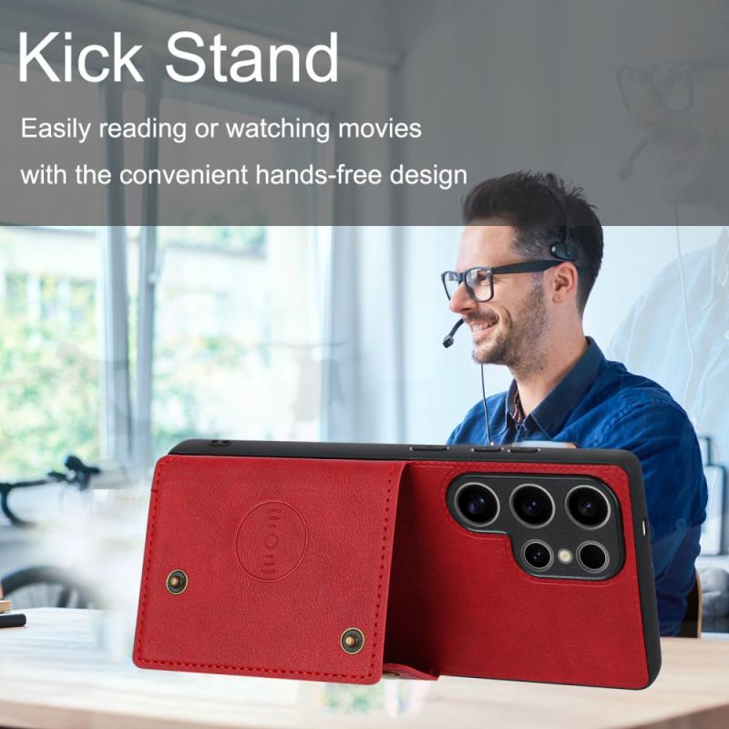 Coque Samsung Galaxy S25 Ultra 5G Style Rétro Porte-Cartes