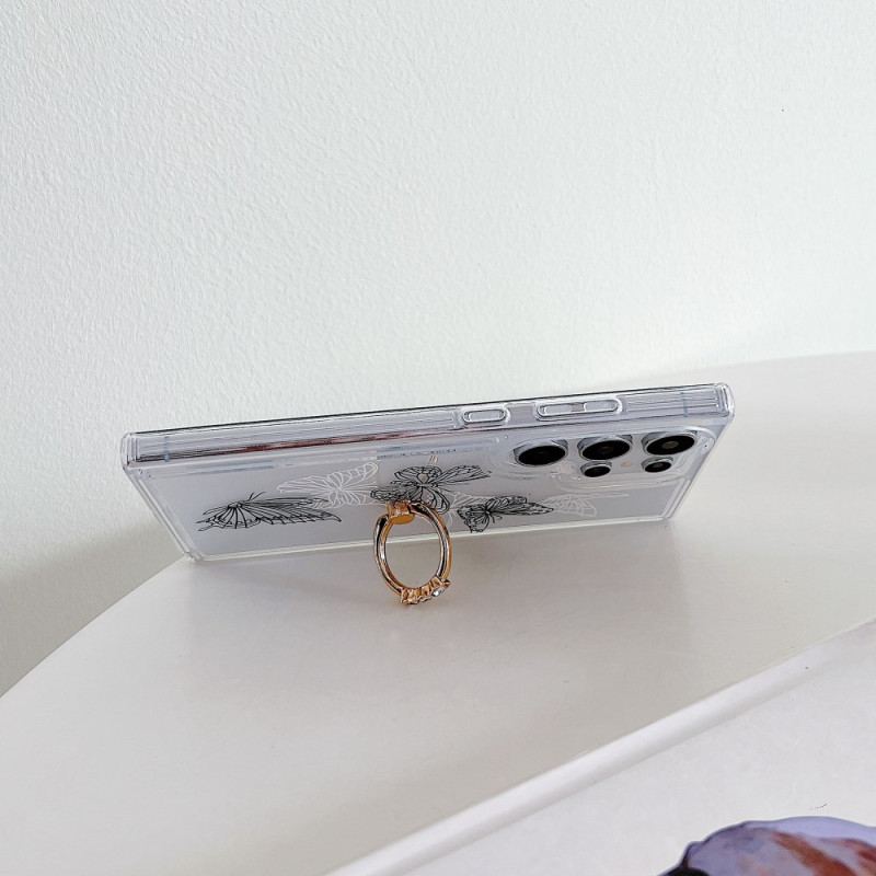 Coque Samsung Galaxy S25 Ultra 5G Support Anneau à Motif