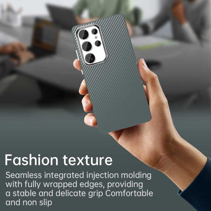 Coque Samsung Galaxy S25 Ultra 5G Texture Fibre Carbone
