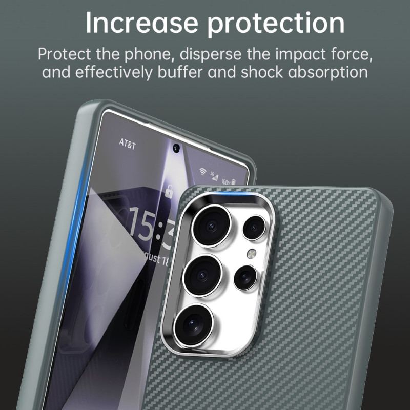 Coque Samsung Galaxy S25 Ultra 5G Texture Fibre Carbone