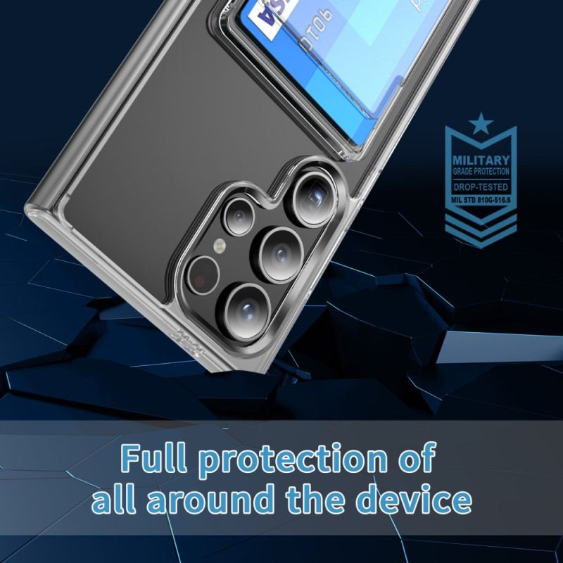 Coque Samsung Galaxy S25 Ultra 5G Transparent avec Porte-Cartes