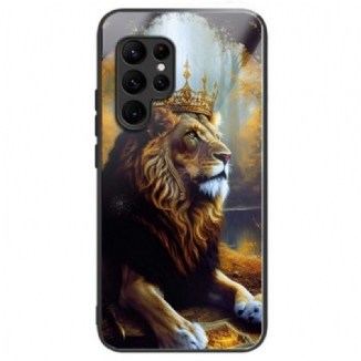 Coque Samsung Galaxy S25 Ultra 5G Verre Trempé Lion Doré
