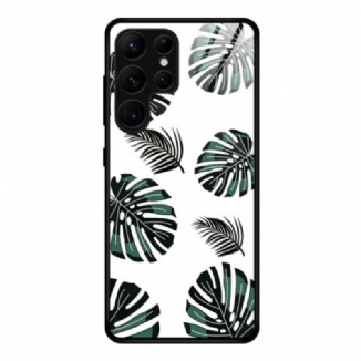 Coque Samsung Galaxy S25 Ultra 5G Verre Trempé Motif Feuilles