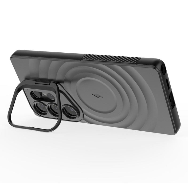 Coque Samsung Galaxy S25 Ultra Compatible MagSafe Design Ondulé avec Support