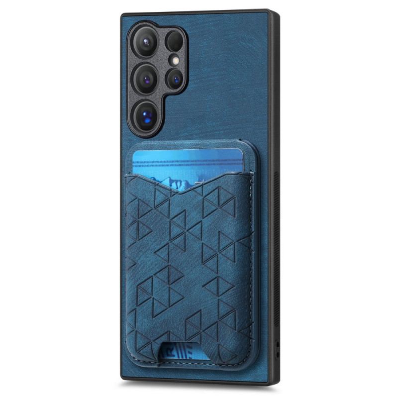 Coque Samsung Galaxy S25 Ultra Motif Imprimé Porte-Cartes et Support