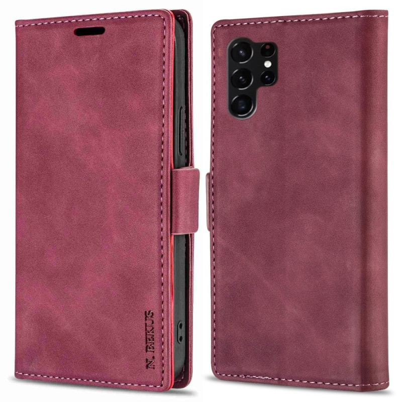 Flip Cover Samsung Galaxy S25 Ultra 5G Cuir Polyuréthane