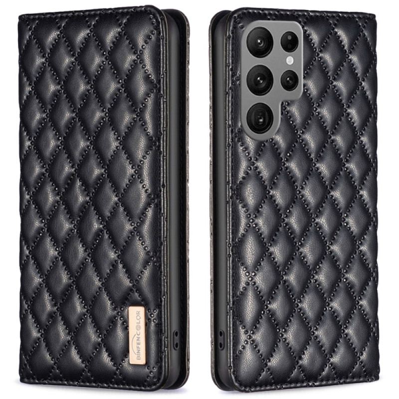 Flip Cover Samsung Galaxy S25 Ultra 5G Matelassée BINFEN COLOR