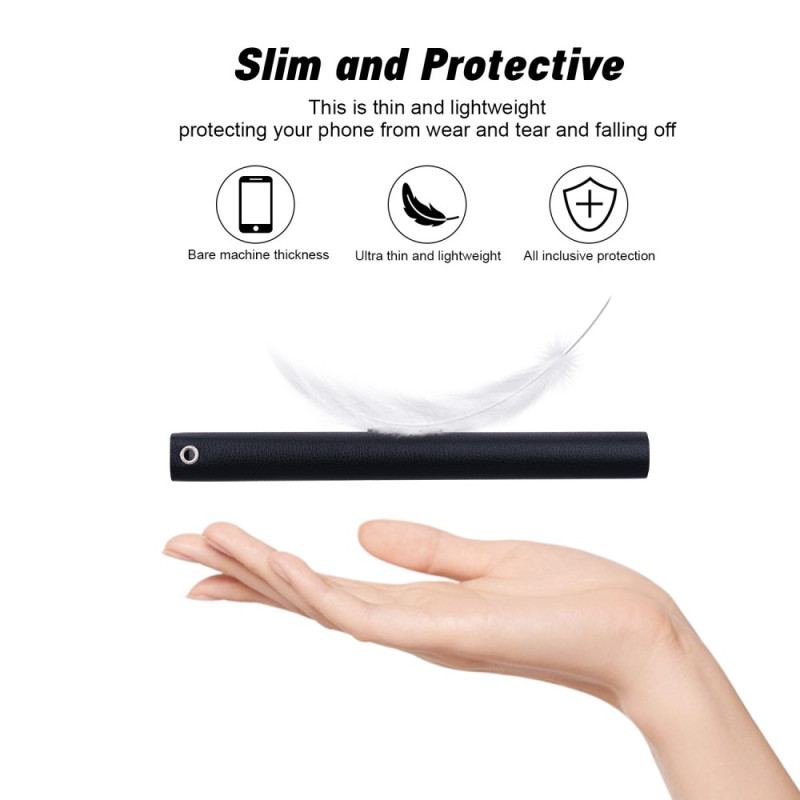 Housse Samsung Galaxy S25 Ultra 5G Effet Cuir Uni avec Lanière