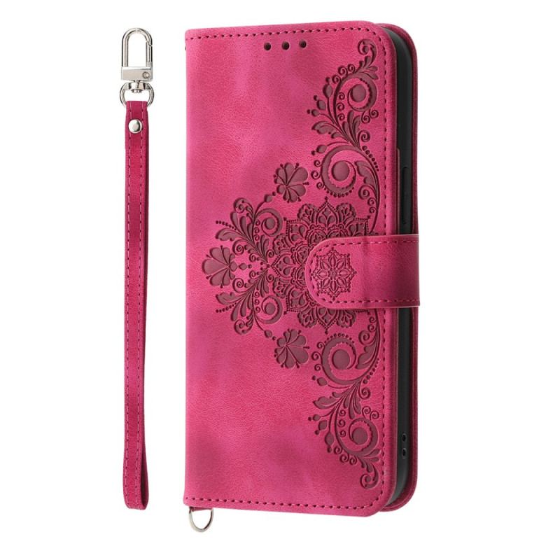 Housse Samsung Galaxy S25 Ultra 5G Motif Floral et Sangles