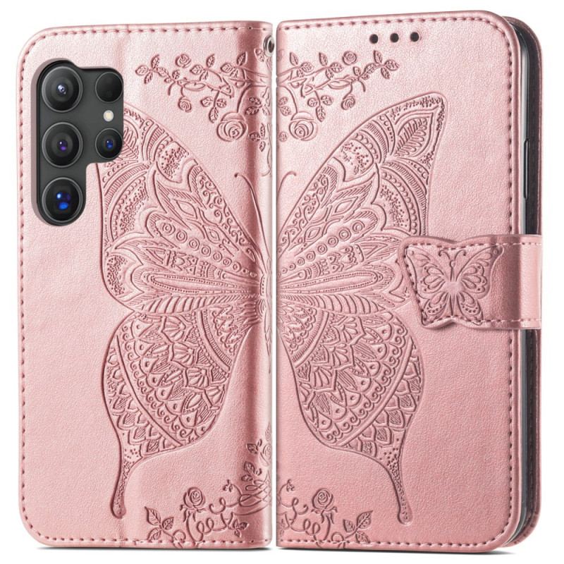 Housse Samsung Galaxy S25 Ultra 5G Papillon Baroque