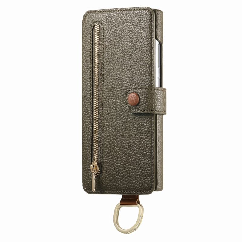 Housse Samsung Galaxy S25 Ultra 5G Portefeuille Protection RFID avec Pochette et Anneau