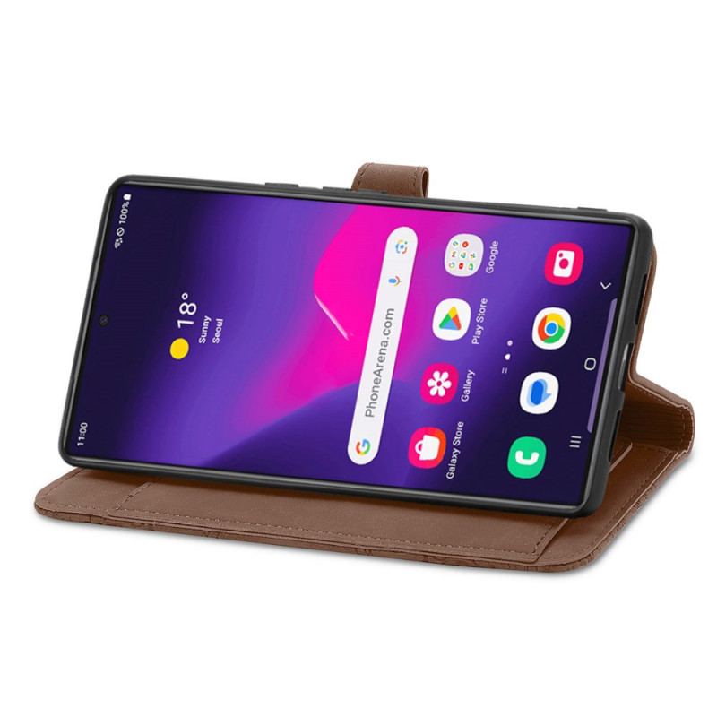 Housse Samsung Galaxy S25 Ultra 5G Portefeuille Zippé Design Dentelle