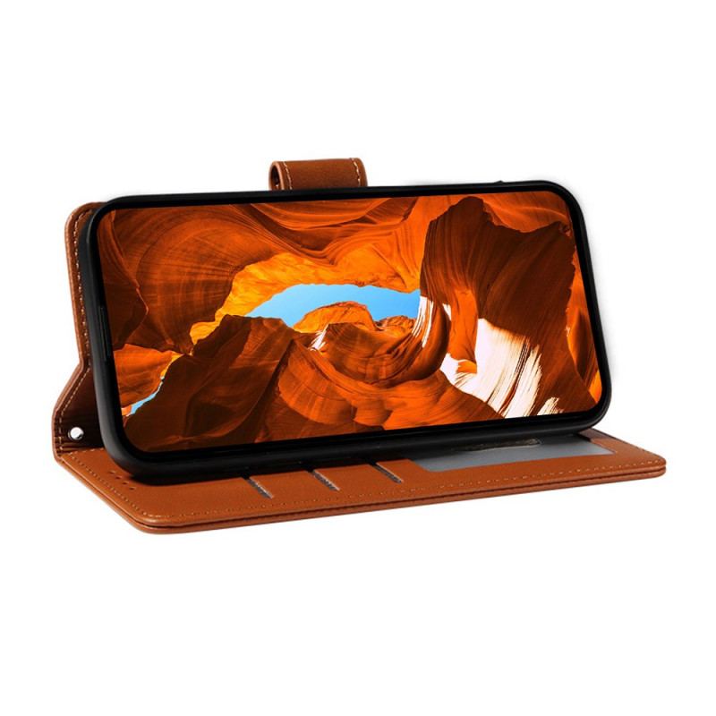 Housse Samsung Galaxy S25 Ultra 5G RFID Portefeuille Cuir avec Lanière