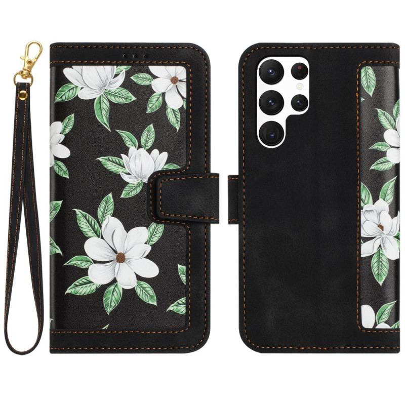 Housse Samsung Galaxy S25 Ultra Portefeuille Floral