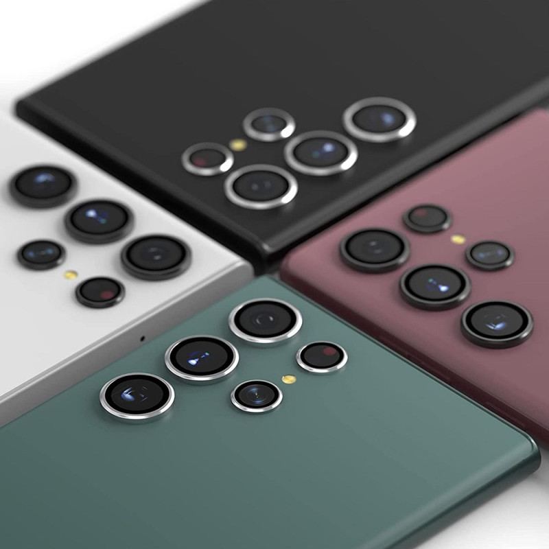 Lentilles de Protection pour Objectifs Samsung Galaxy S25 Ultra 5G Anneaux Alliage d'Alluminium