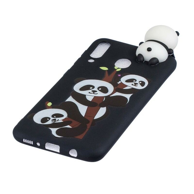 Coque Samsung Galaxy A40 3D Pandas Sur Le Bambou