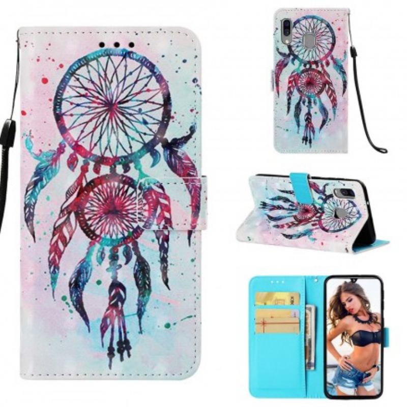 Housse Samsung Galaxy A40 Attrape Rêves Rouge