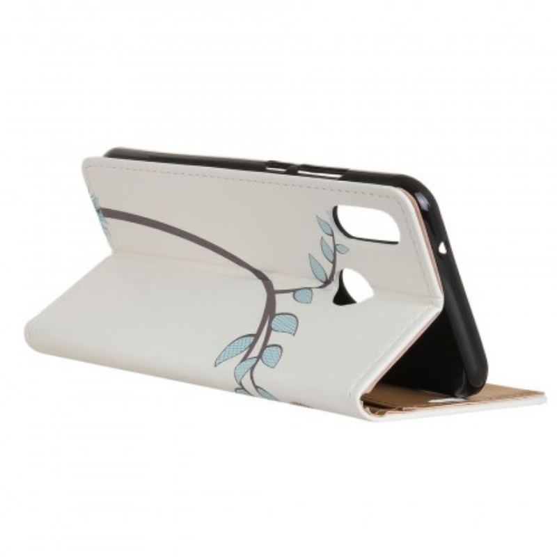 Housse Samsung Galaxy A40 Couple De Hiboux Sur l'Arbre
