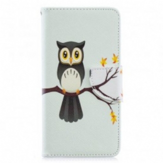 Housse Samsung Galaxy A40 Hibou Perché Sur La Branche