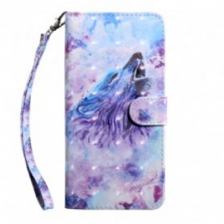 Housse Samsung Galaxy A40 Loup Aquarelle