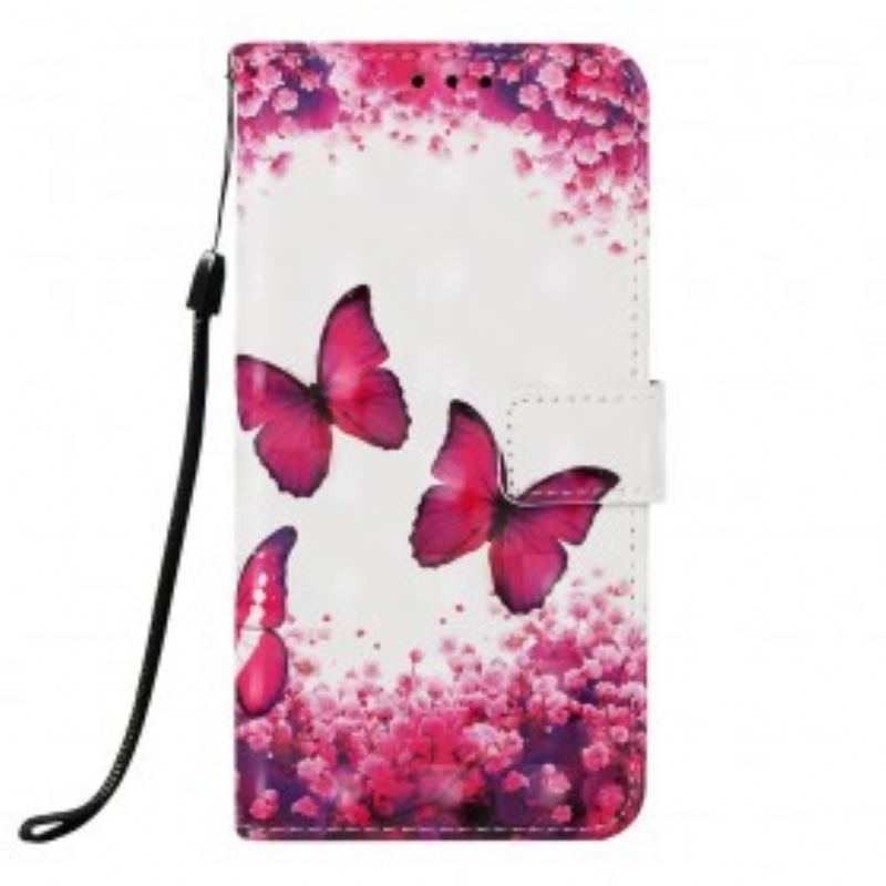 Housse Samsung Galaxy A40 Papillons Rouges