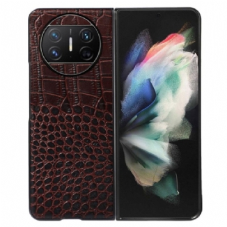Coque Huawei Mate X3 Cuir Véritable Style Crocodile