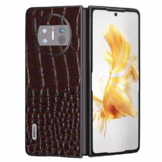 Coque Huawei Mate X3 Vrai Cuir style Crocodile ABEEL