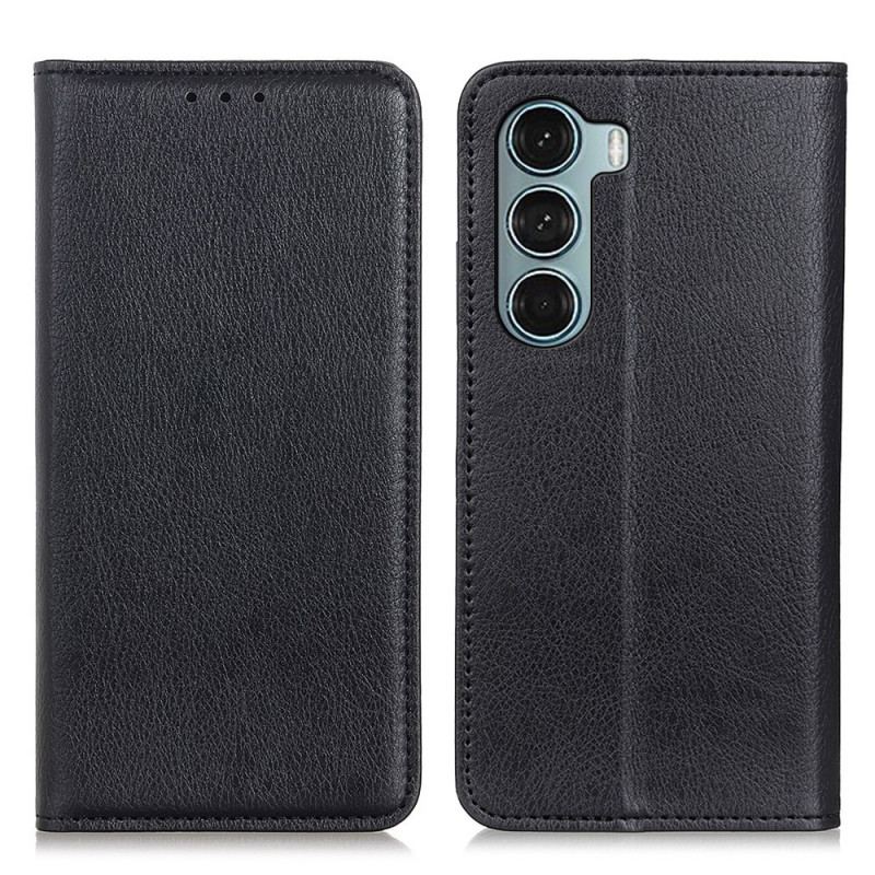 Flip Cover Moto G200 5G Cuir Litchi Fendu Texture