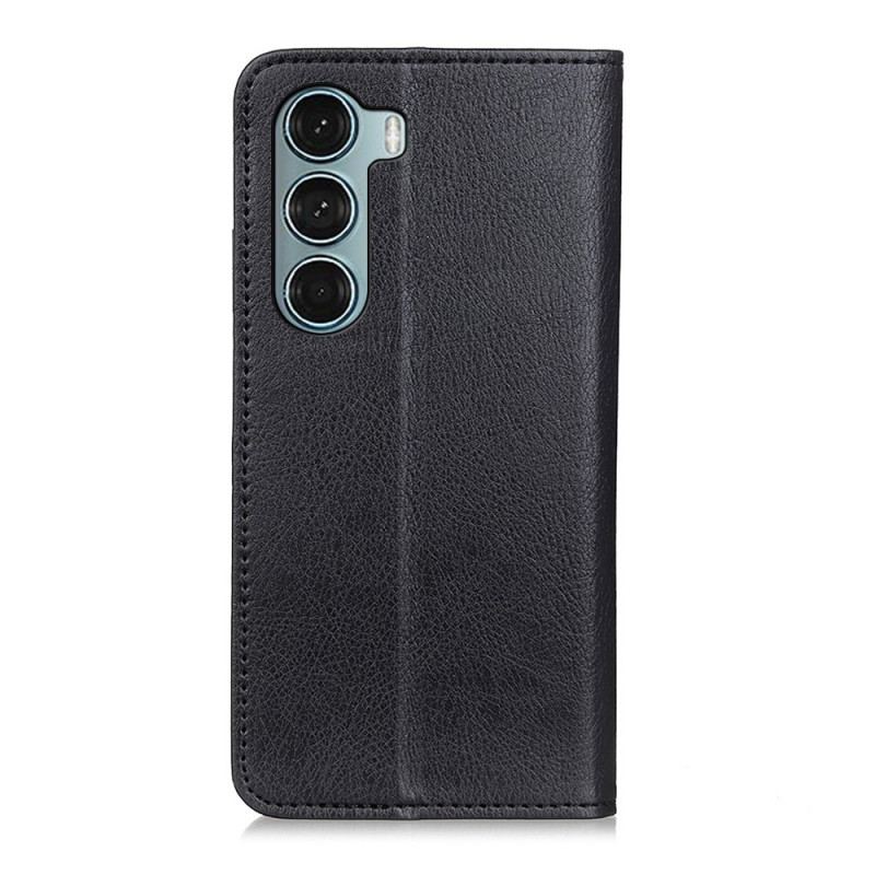 Flip Cover Moto G200 5G Cuir Litchi Fendu Texture