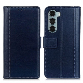 Housse Moto G200 5G Version Coloré Cuir Fendu