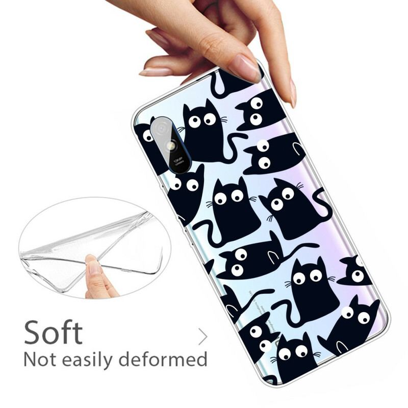 Coque Xiaomi Redmi 9A Souris Noires