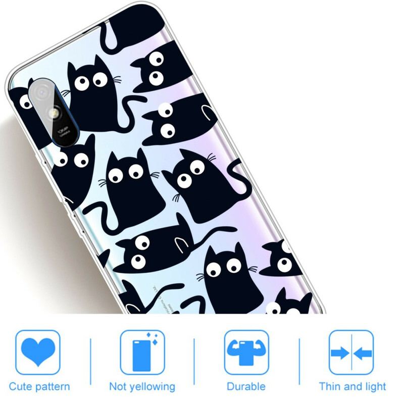 Coque Xiaomi Redmi 9A Souris Noires
