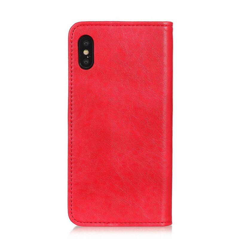 Flip Cover Xiaomi Redmi 9A Cuir Fendu Texturé