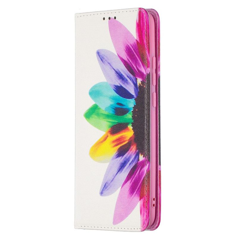 Flip Cover Xiaomi Redmi 9A Fleur Aquarelle