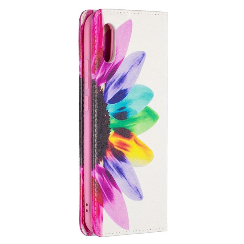 Flip Cover Xiaomi Redmi 9A Fleur Aquarelle
