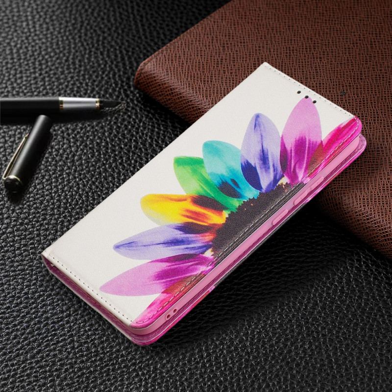 Flip Cover Xiaomi Redmi 9A Fleur Aquarelle